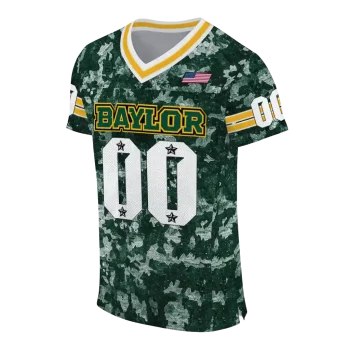 customized baylor bears camouflage abstract green jersey fashion forward