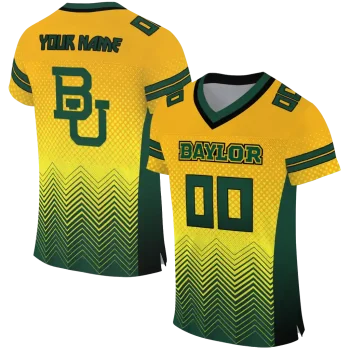 customized baylor bears halftone sweep gold black jersey best selling