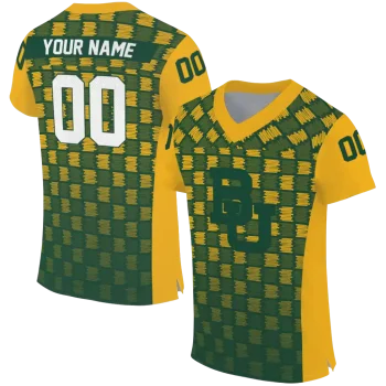 customized baylor bears stacked rectangle green jersey best selling
