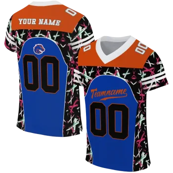 customized boise state broncos brushstroke xs blue black jersey best selling