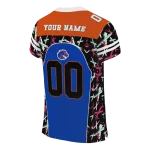 customized boise state broncos brushstroke xs blue black jersey best selling