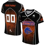 customized boise state broncos halftone slant orange black jersey best selling