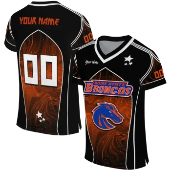 customized boise state broncos halftone slant orange black jersey best selling