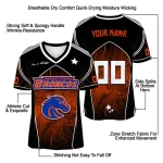 customized boise state broncos halftone slant orange black jersey best selling