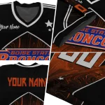 customized boise state broncos halftone slant orange black jersey best selling