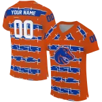customized boise state broncos layered grids orange jersey best selling