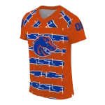 customized boise state broncos layered grids orange jersey best selling