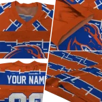 customized boise state broncos layered grids orange jersey best selling
