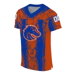 customized boise state broncos rugged stripes orange jersey best selling