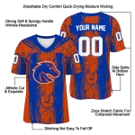 customized boise state broncos rugged stripes orange jersey best selling