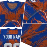 customized boise state broncos rugged stripes orange jersey best selling