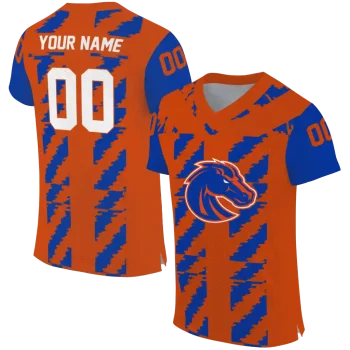 customized boise state broncos stripe block orange jersey best selling