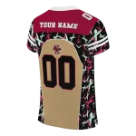 customized boston college eagles brushstroke xs gold black jersey best selling