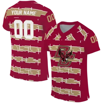 customized boston college eagles layered grids maroon jersey best selling