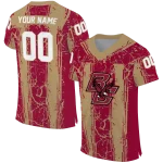 customized boston college eagles rugged stripes maroon jersey best selling