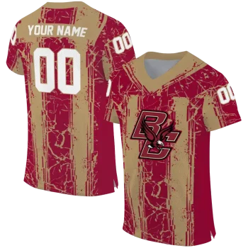 customized boston college eagles rugged stripes maroon jersey best selling