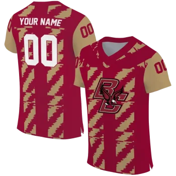 customized boston college eagles stripe block maroon jersey best selling
