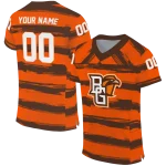 customized bowling green falcons art stripe orange jersey best selling