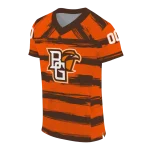 customized bowling green falcons art stripe orange jersey best selling