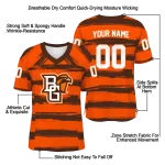 customized bowling green falcons art stripe orange jersey best selling