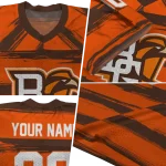 customized bowling green falcons art stripe orange jersey best selling