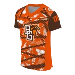 customized bowling green falcons camo shatter orange jersey best selling