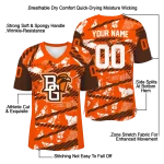 customized bowling green falcons camo shatter orange jersey best selling