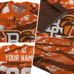 customized bowling green falcons camo shatter orange jersey best selling