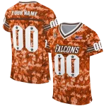 customized bowling green falcons camouflage abstract orange jersey best selling