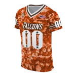 customized bowling green falcons camouflage abstract orange jersey best selling