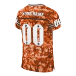 customized bowling green falcons camouflage abstract orange jersey best selling