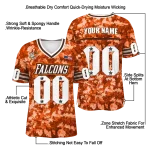 customized bowling green falcons camouflage abstract orange jersey best selling