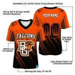 customized bowling green falcons halftone flow orange black jersey best selling