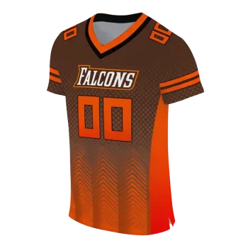 customized bowling green falcons halftone sweep brown black jersey fashion forward