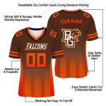 customized bowling green falcons halftone sweep brown black jersey best selling