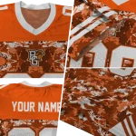 customized bowling green falcons mirrored pattern orange jersey best selling