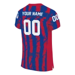 customized buffalo bills stripe splatter blue jersey best selling