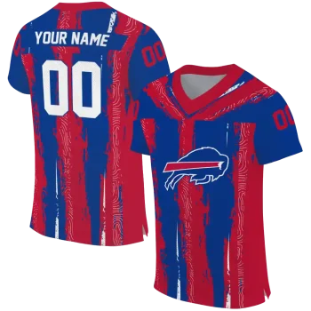 customized buffalo bills striped texture blue jersey best selling