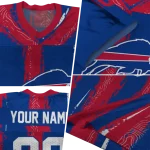customized buffalo bills striped texture blue jersey best selling
