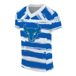 customized buffalo bulls art stripe royal blue jersey best selling