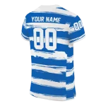 customized buffalo bulls art stripe royal blue jersey best selling