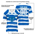 customized buffalo bulls art stripe royal blue jersey best selling