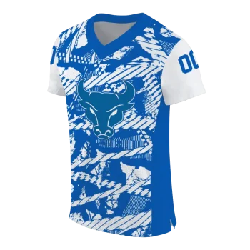 customized buffalo bulls camo shatter royal blue jersey fashion forward