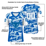 customized buffalo bulls camo shatter royal blue jersey best selling