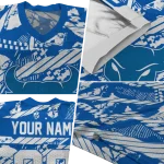 customized buffalo bulls camo shatter royal blue jersey best selling