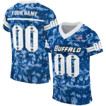 customized buffalo bulls camouflage abstract royal blue jersey best selling