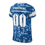 customized buffalo bulls camouflage abstract royal blue jersey best selling