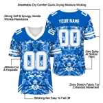 customized buffalo bulls mirrored pattern royal blue jersey best selling