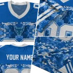 customized buffalo bulls mirrored pattern royal blue jersey best selling