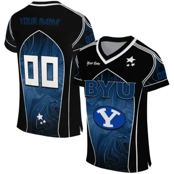 customized byu cougars halftone slant blue black jersey best selling